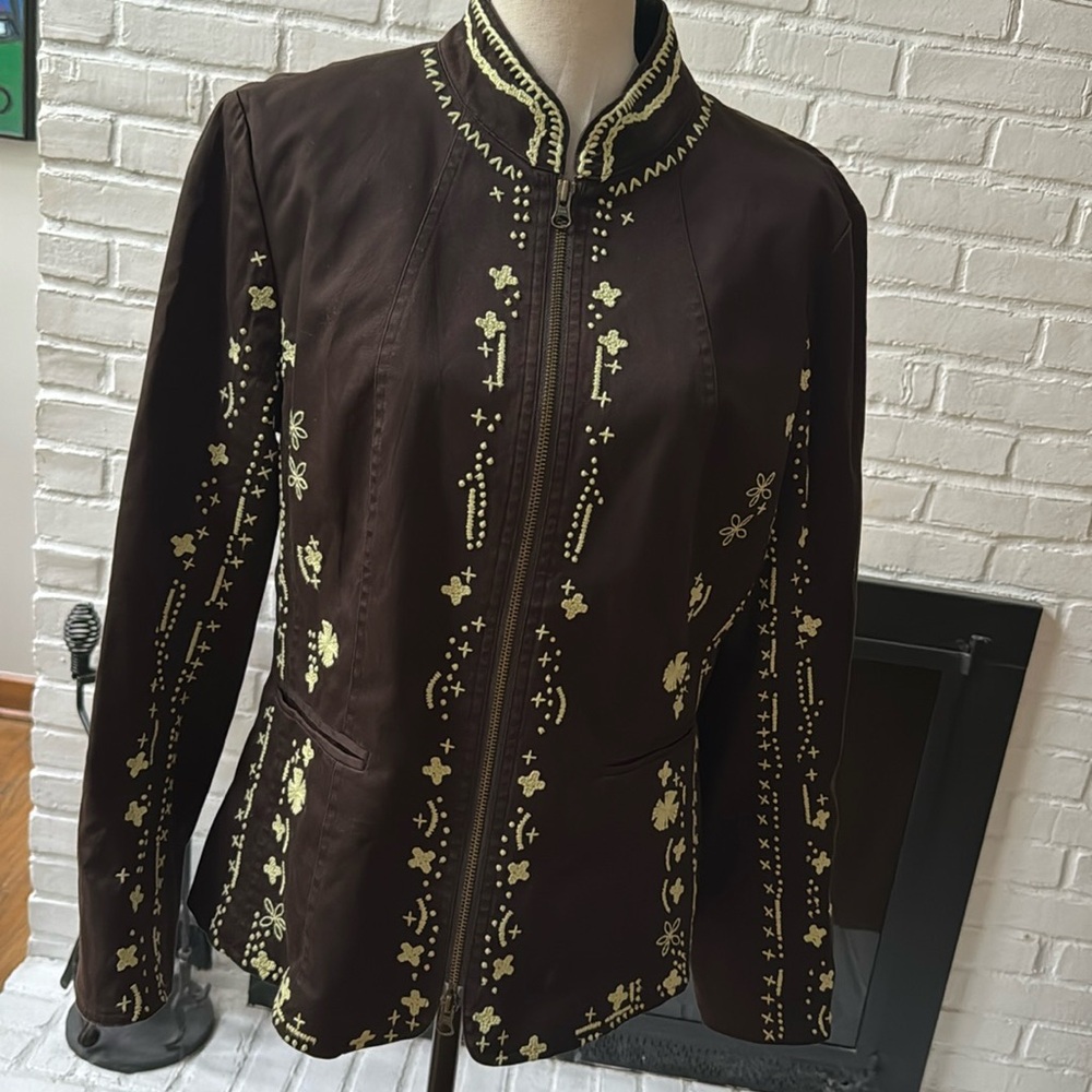 Embroidered Jacket L | Luxury embroidered Jacket L | embellished jacket L